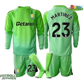 Aston Villa Emiliano Martinez #23 Målvakt Bortaställ Barn 2025-26 Långärmad (+ Korta byxor)